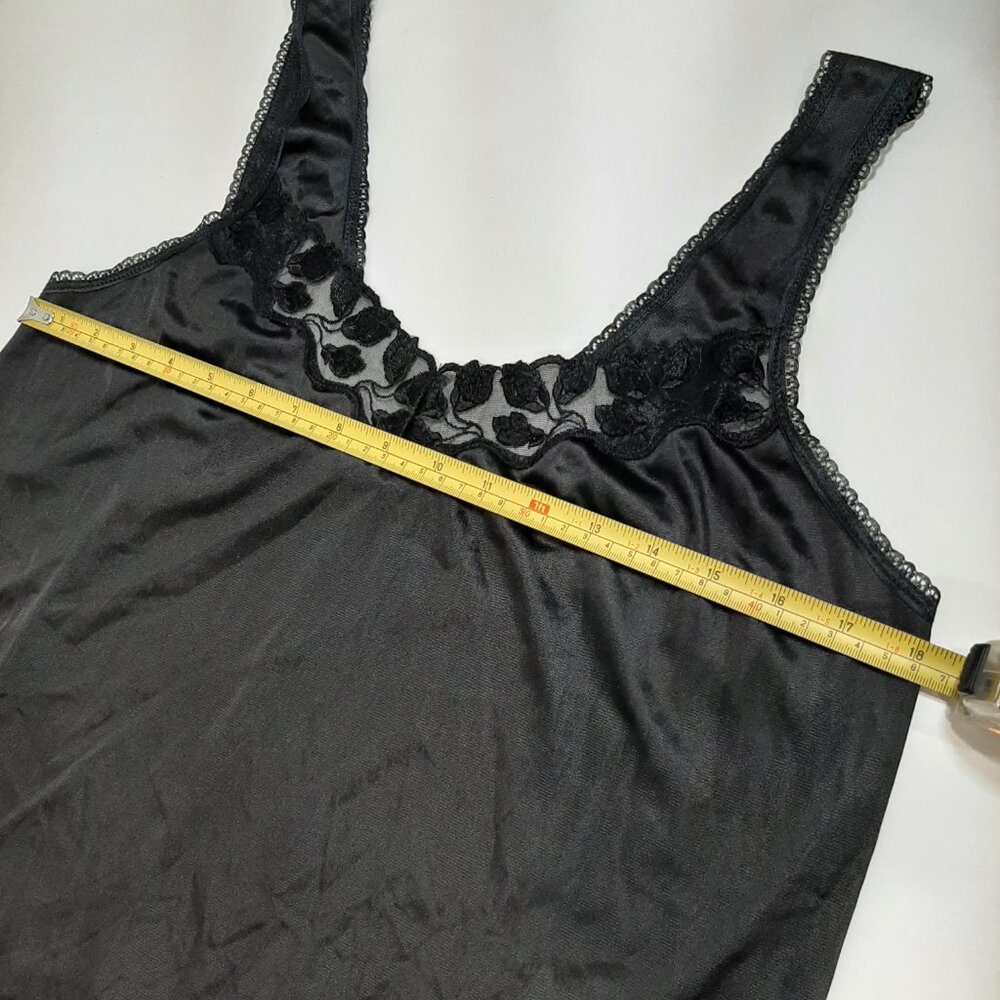 Vintage embroidered applique lace 70's retro glam old money slip nightgown dress - Picture 14 of 15